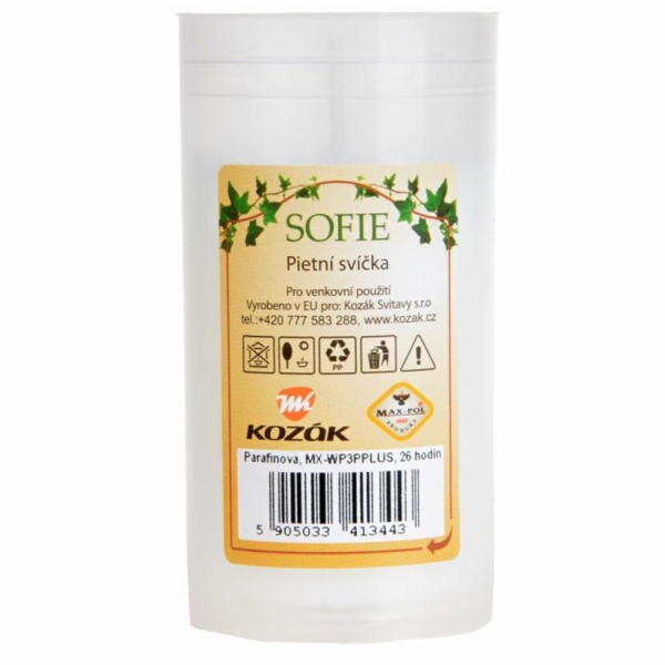 Svíčka parafín 90 g/9,5 cm