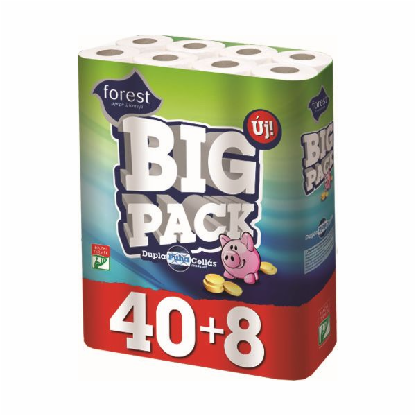 Papír toaletní 2 vrstvý Forest XXL bílý Big Pack