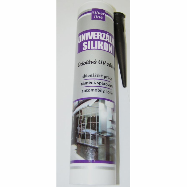 Silikon univerzální 280 ml černý Silver line