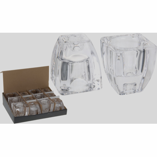 Svícen na čajovou svíčku 7x6 cm sklo