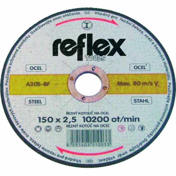 Kotouč řezný 125x1x22,2mm na kov Reflex Profi
