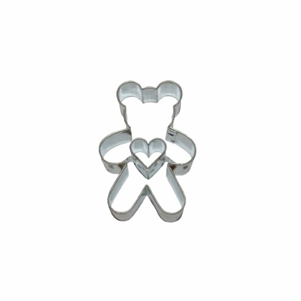 Vykrajovátko medvídek se srdíčkem uvnitř 5x3,5 cm