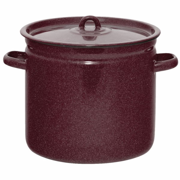 Hrnec gastro 12 l/26 cm s poklicí Olymp dekor hnědý granit