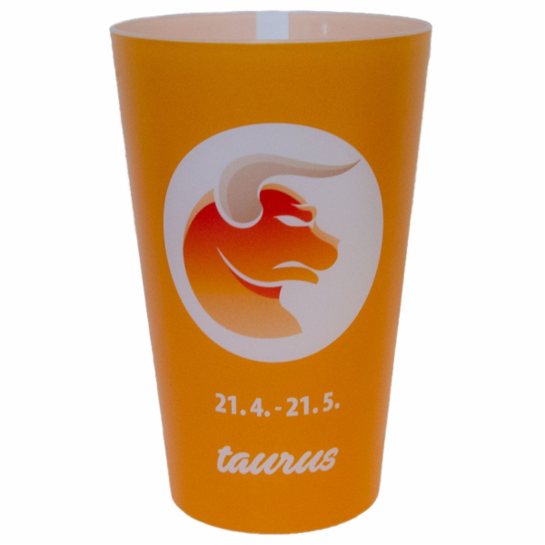 Kelímek s měrkou 0,3-0,5 l plast-Býk