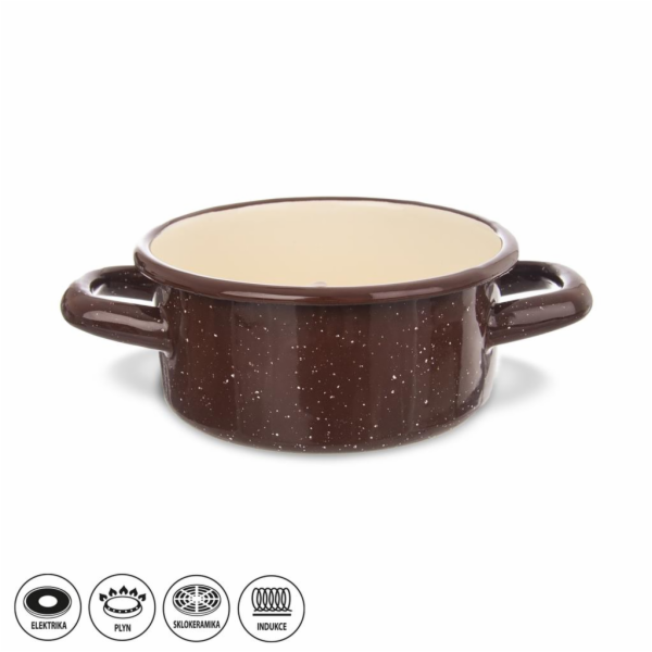 Rendlík 0,6 l BROWN smalt 12 cm