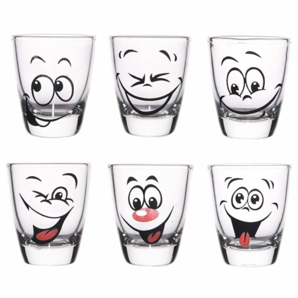 Sklenice 25 ml 6 ks Úsměv