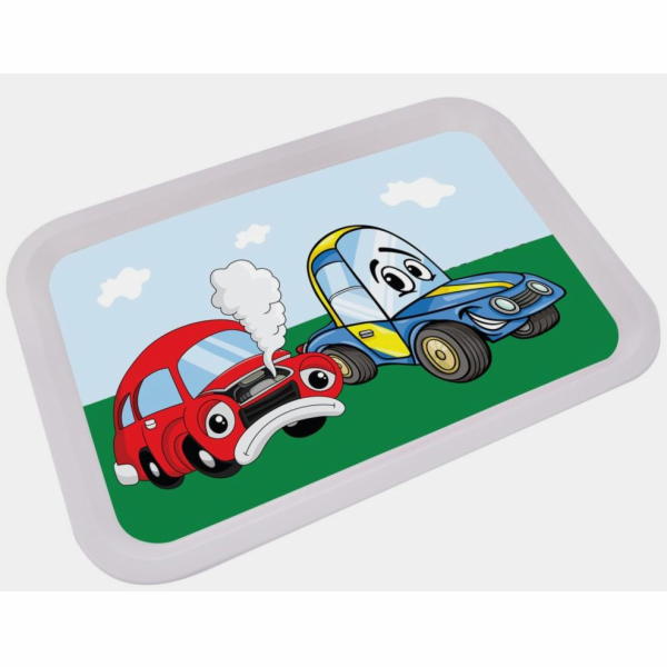 Podnos obdélník dekor auto plast