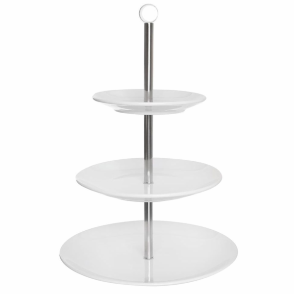 Podnos porcelánový 3 patra na zákusky, cukroví, chlebíčky
