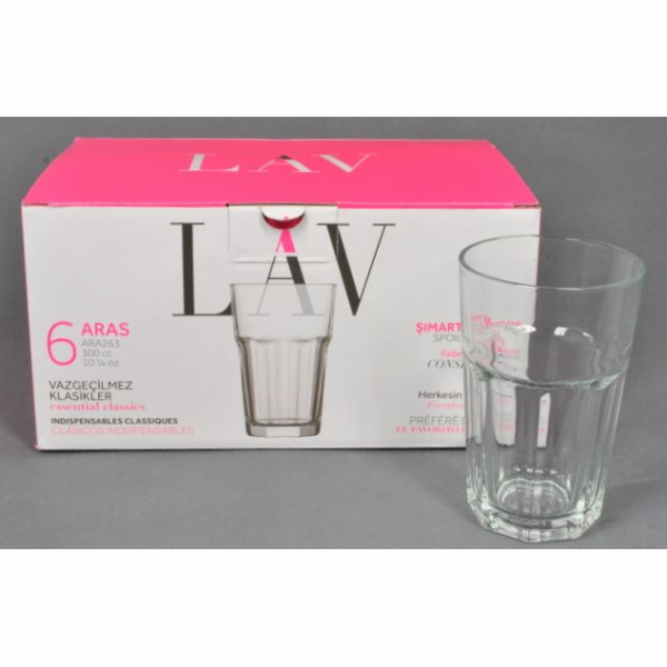 Sklenice 300 ml 6 ks Aras