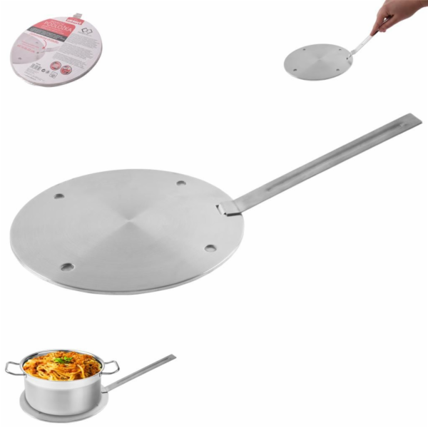 Podložka indukční 20 cm nerez odnímatelná rukojeť