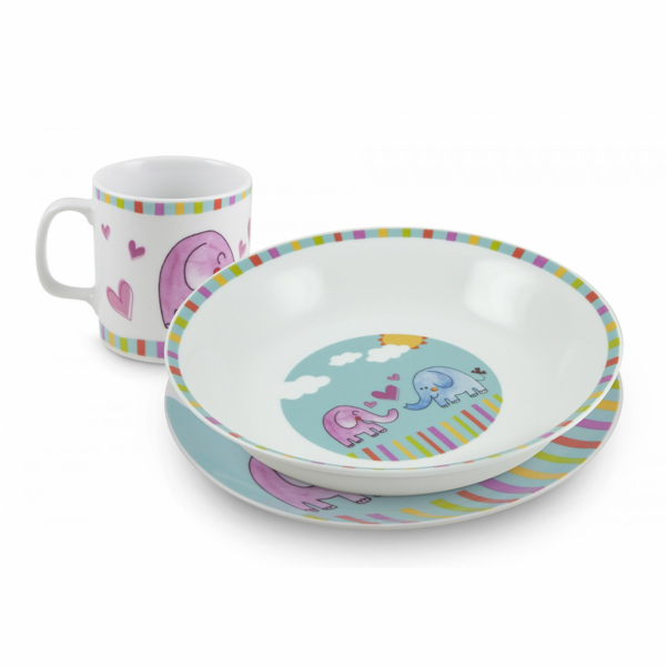 Talíř dětský hluboký SLON porcelán