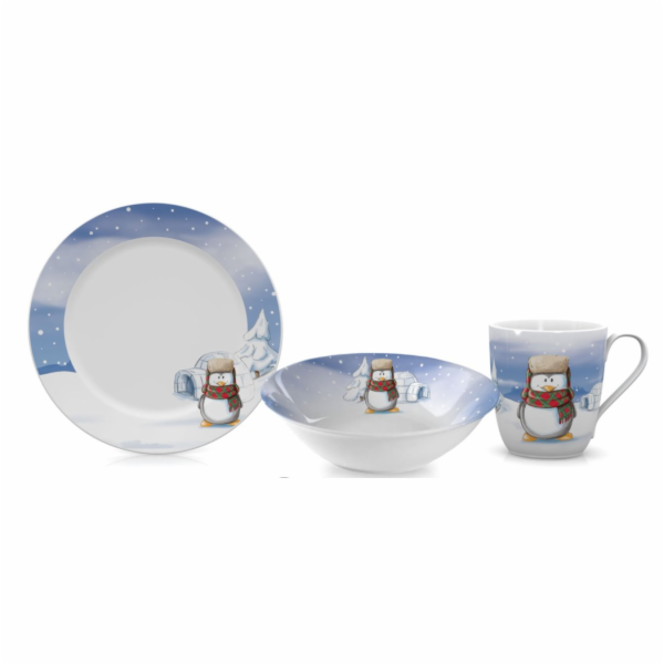 Souprava jídelní dětská  PENGUIN 3 dílná