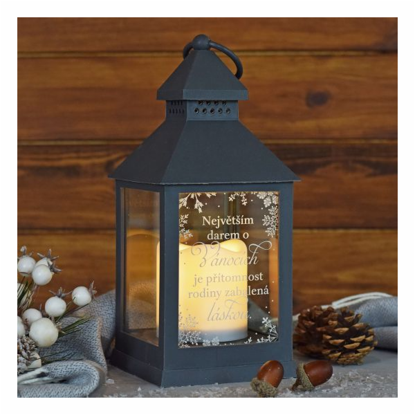 Lucerna LED  VÁNOČNÍ DAR  24 cm