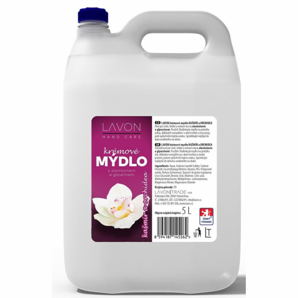 Mýdlo tekuté 5 l Lavon kašmír a orchidea