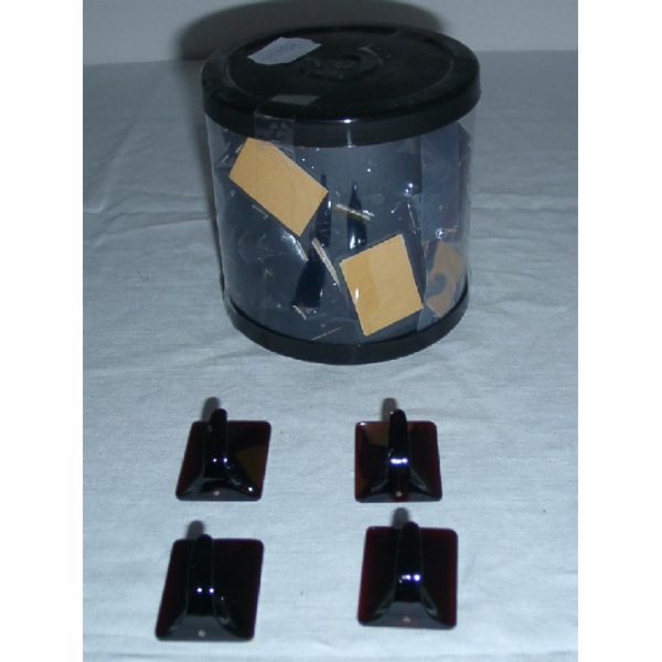 Háček samolepící velký obdélník kouřový