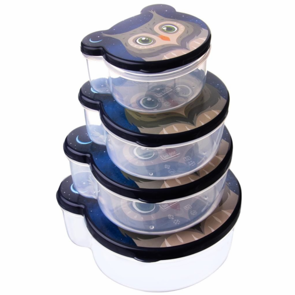 Krabička na svačinu 4 ks SOVA