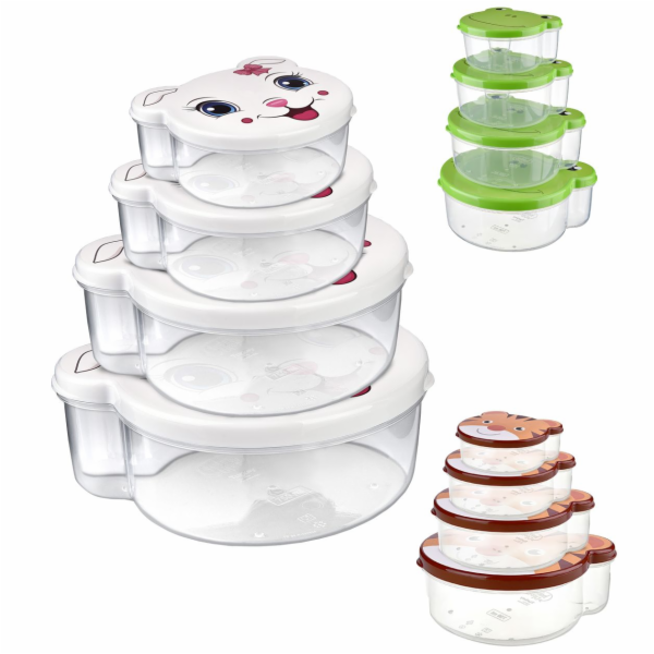 Krabička na svačinu 4 ks-různé velikosti ZOO