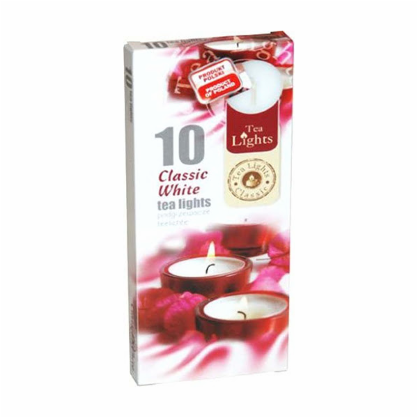 Svíčka čajová 10 ks 12 g plechový obal