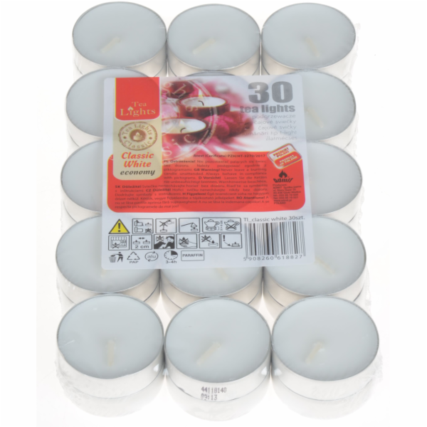 Svíčka čajová 30 ks 10 g plechový obal