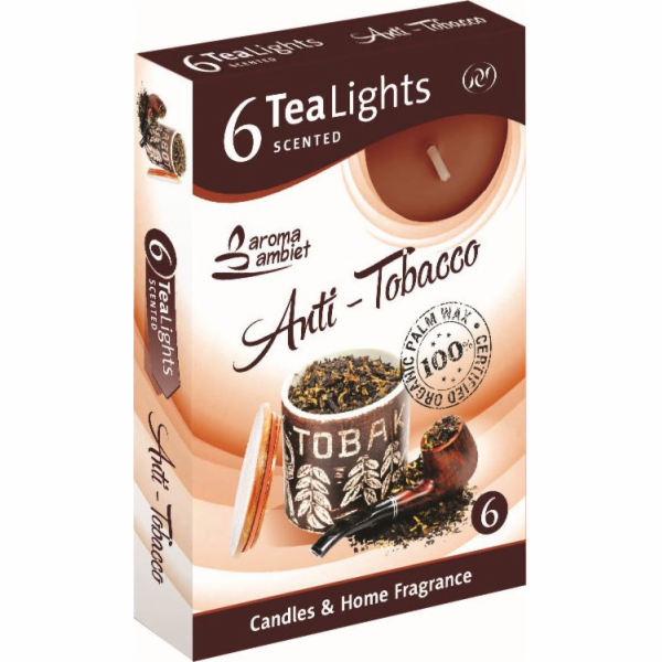 Svíčka čajová 6 ks Anti-Tobacco