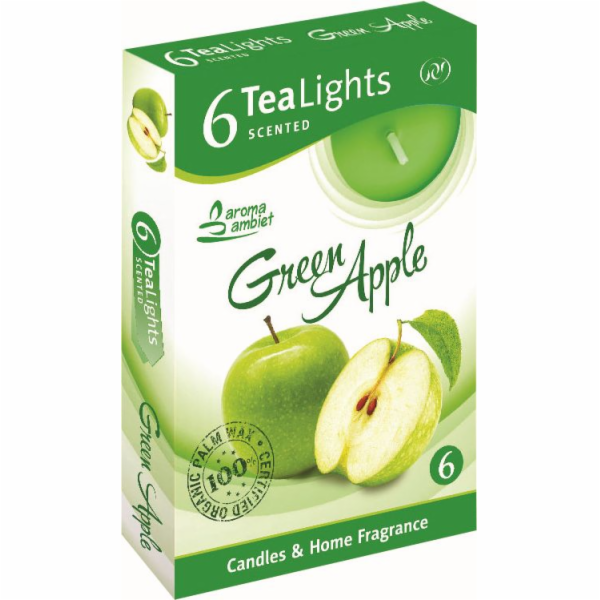 Svíčka čajová 6 ks Green Apple
