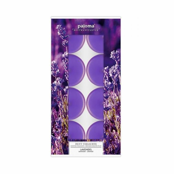 Svíčky čajové vonné LEVANDULE 8 ks