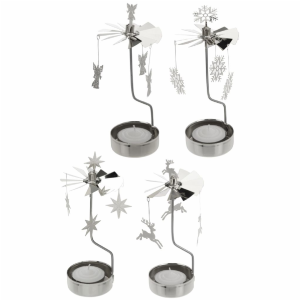 Zvonění andělské na čajovou svíčku stříbrné