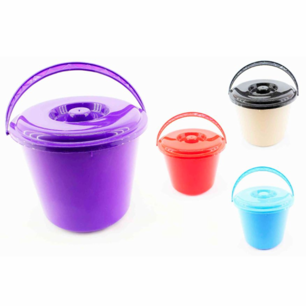 Vědro s víkem 5 l mix barev plast 670260