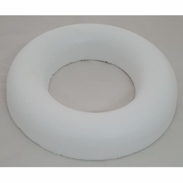 Kroužek polystyren 25 cm korpus půlka na výrobu věnců