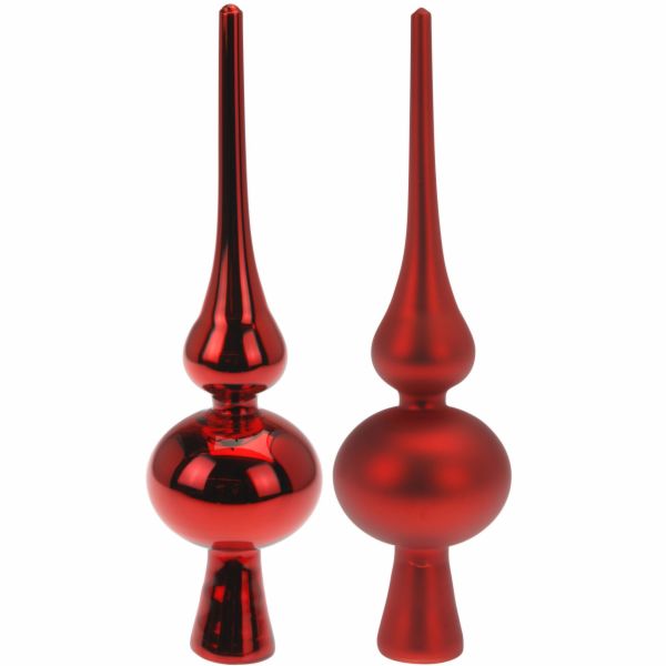 Špice vánoční 20 cm sklo červená