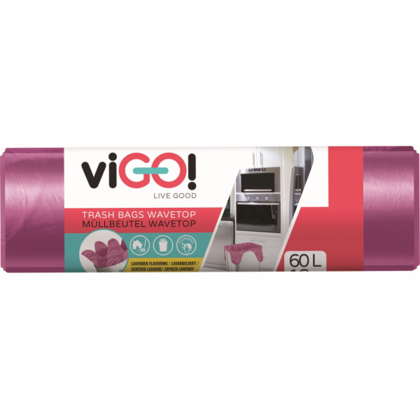 Pytel na odpadky 60 l/18 ks s vůní levandule s uchy Vigo