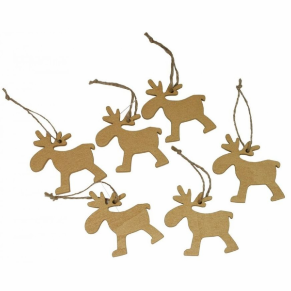 Dekorace&nbsp;závěsná&nbsp;SOBÍK&nbsp;6&nbsp;ks&nbsp;zlatý