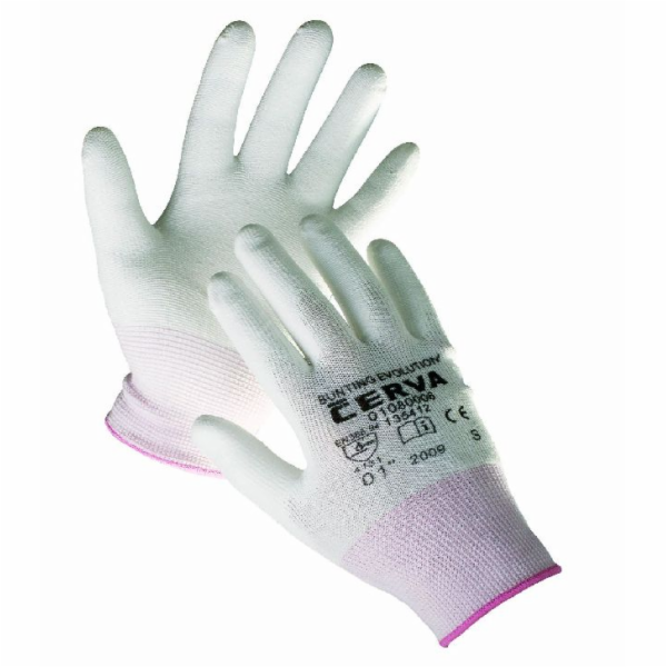 Rukavice textilní Bunting-Evolution bílé vel. 8