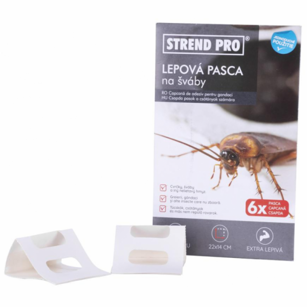 Lapač lepová past na šváby 6 ks (220x140 mm) Strend Pro