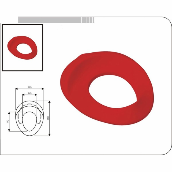 Sedátko WC dětské T 3546 červené
