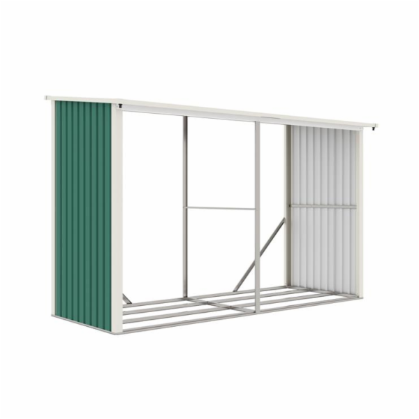 Přístřešek na dřevo G21 WOH 682 - 302 x 119 cm, zelený