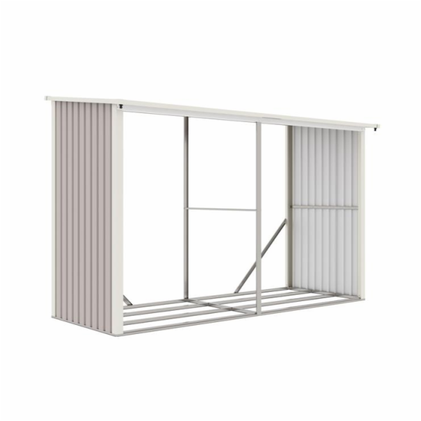 Přístřešek na dřevo G21 WOH 682 - 302 x 119 cm, šedý