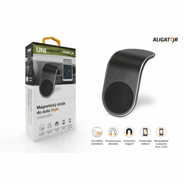 ALIGATOR HA14 univerzální magnetický držák do auta, kovový