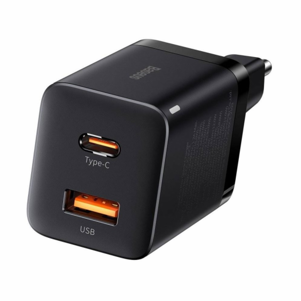Rychlonabíječka Baseus Super Si Pro USB + USB-C 30 W (černá)