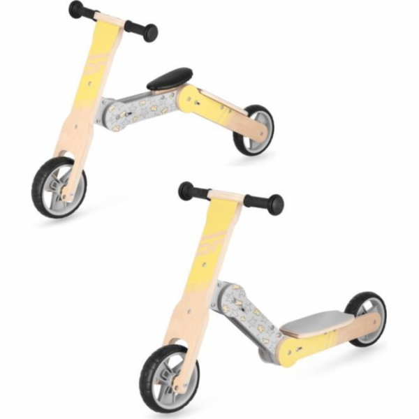 Spokey WOO-RIDE MULTI Dřevěné dětské odrážedlo a koloběžk...