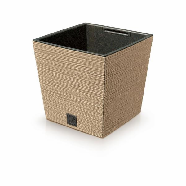 Květináč Prosperplast FURU SQUARE LOW ECO WOOD 24 cm naturo 