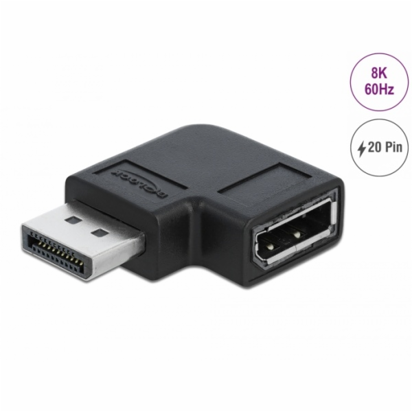 Delock - Adaptér DisplayPort - DisplayPort (M) levý úhel ...