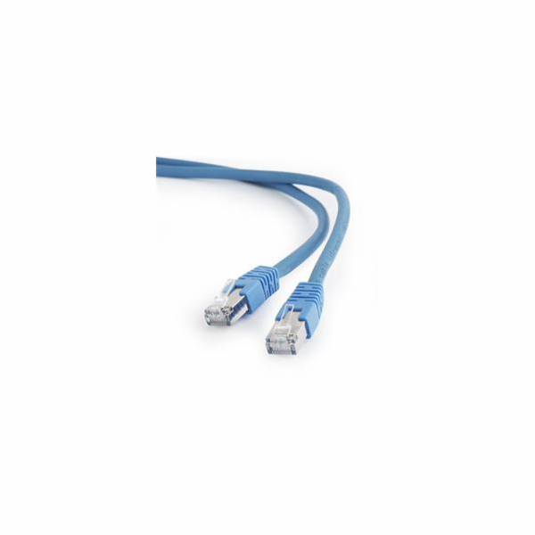 Gembird patch kabel S/FTP Cat. 6A LSZH, 1.5 m, modrý