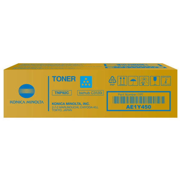 Konica Minolta TNP92C,Toner azurový pro bizhub C3120i, 40...