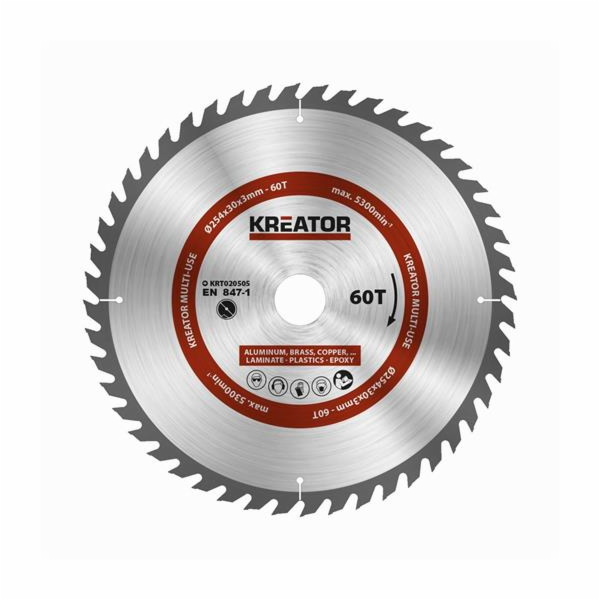 Pilový kotouč Kreator KRT020505 -  univerzální 254mm, 60T 