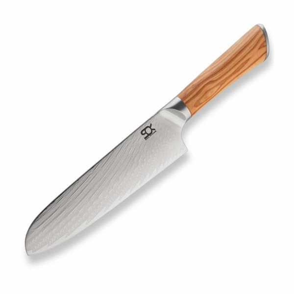 Nůž SOK Santoku 175 mm Olive Sunshine Damascus