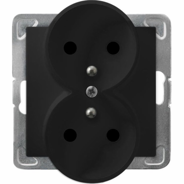 Ospel Impressja Double Socket s uzemňovacím modulem bez r...
