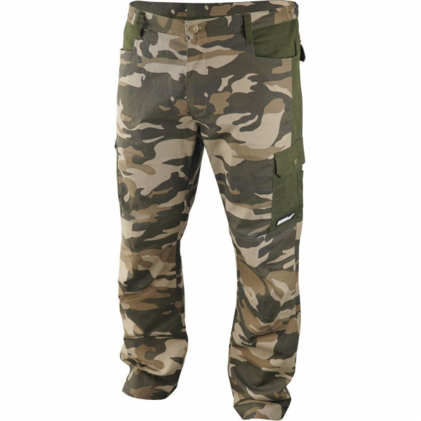 Kalhoty DEDRA Camo, velikost M, bavlna + elastan, 240g/m2