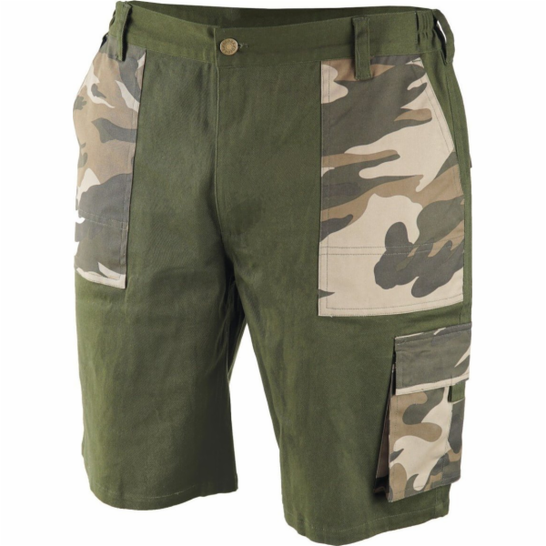 Šortky DEDRA Camo, velikost XXL, bavlna + elastan, 240g/m2