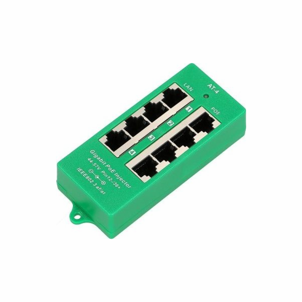 PoE injektor 4 gigabitový port